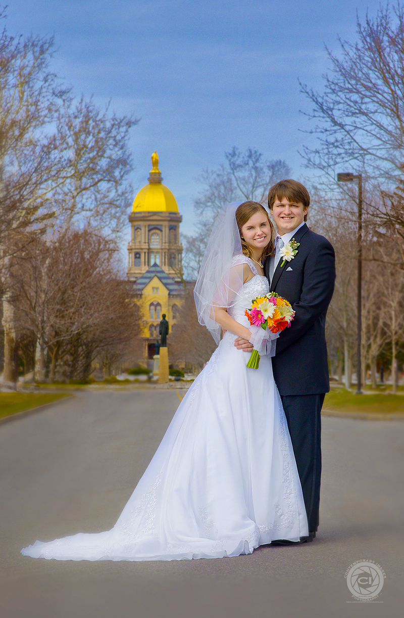 Wedding Photographers South Bend Indiana | University of Notre Dame