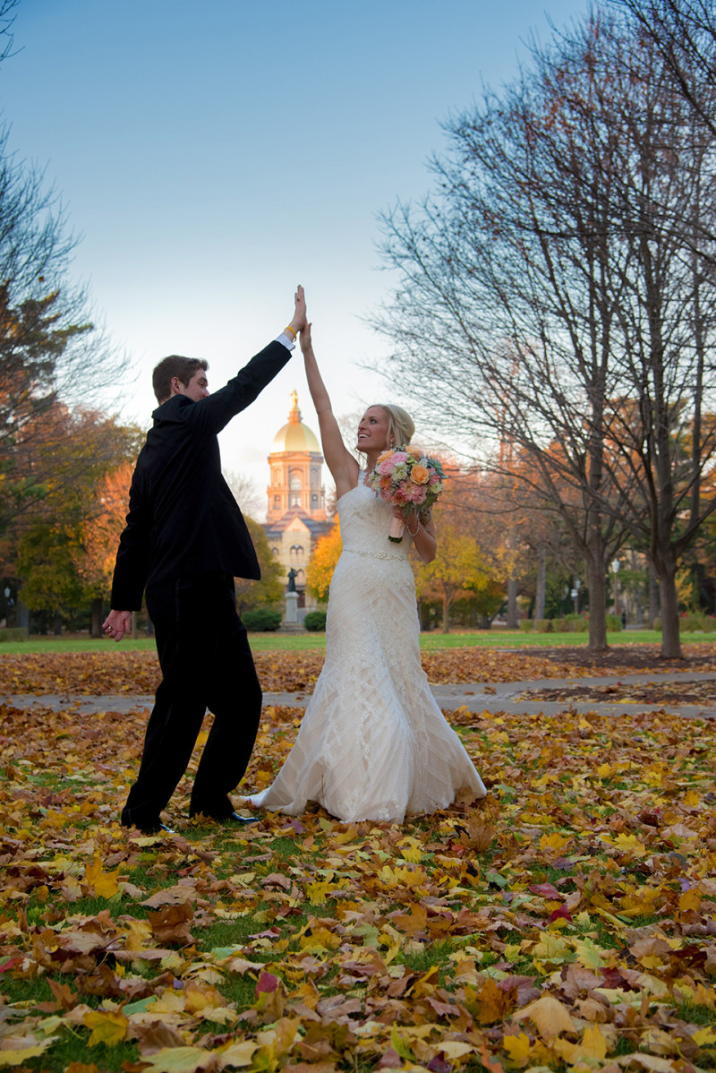 wedding photography notre dame university-